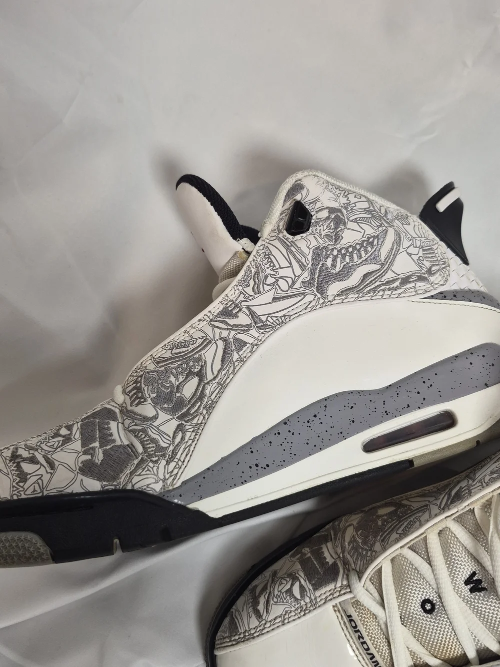 Air Jordan Dub Zero White Cement Laser Shoes 8.5